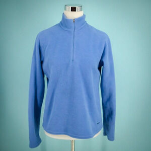 Patagonia Size Medium M Blue Capilene Fleece 1/4 Zip Jacket Sweatshirt Top